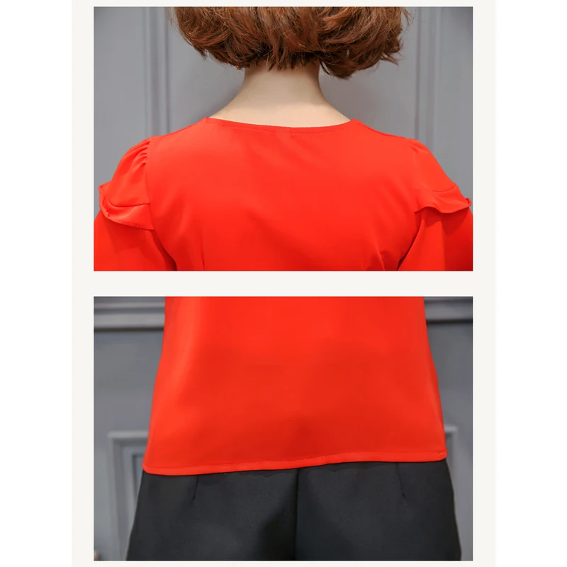 2021 Summer Korean Style Female Base Shirt Short Sleeve Flounced Chiffon Shirt Bow Flare Sleeve Pullover Camisas Mujer 8688 50
2021 Summer Korean Style Female Base Shirt Short Sleeve Flounced Chiffon Shirt Bow Flare Sleeve Pullover Camisas Mujer 8688 50