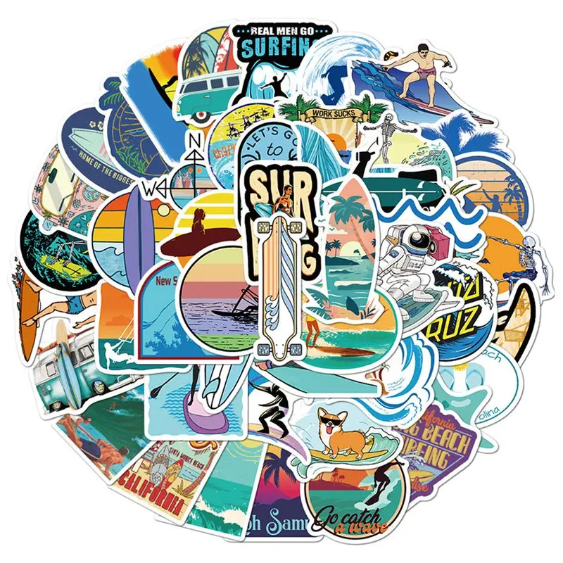 50Pcs/pack Outdoor Surfing Stickers Summer Sports Beach Surfing PVC Stickers Diary Album DIY Scrapbooking Decoration Sticker
50Pcs/pack Outdoor Surfing Stickers Summer Sports Beach Surfing PVC Stickers Diary Album DIY Scrapbooking Decoration Sticker