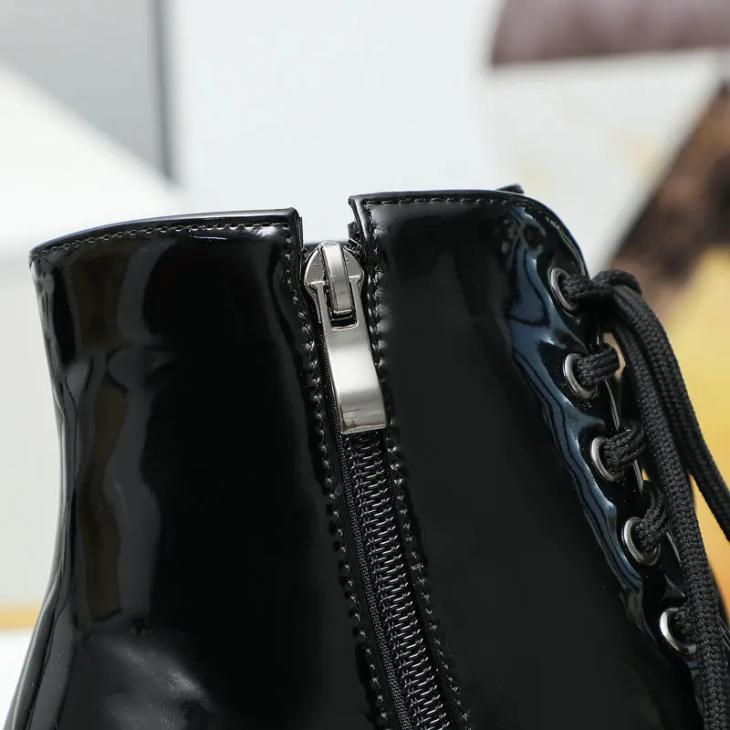 2021 Women Boots Fashion Platform Ankle Boots Thick High Heel Short Boots Lace Uo Zipper Autumn Winter Boots Shoes Big Size 43
2021 Women Boots Fashion Platform Ankle Boots Thick High Heel Short Boots Lace Uo Zipper Autumn Winter Boots Shoes Big Size 43