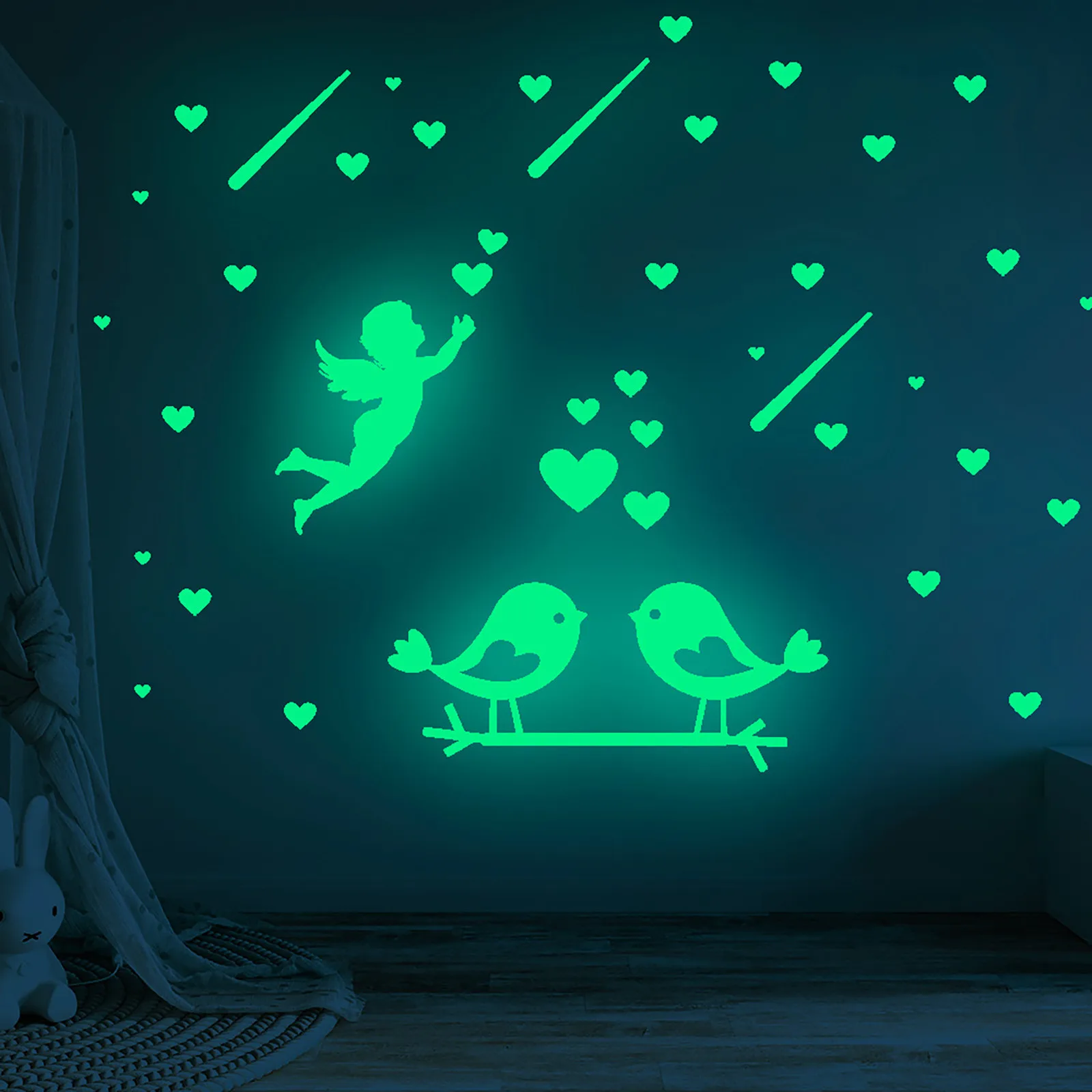 Valentine's Day Luminous Sticker Fluorescent Sticker DIY Cartoon Wall Sticker Environmentally safe wallpaper
Valentine's Day Luminous Sticker Fluorescent Sticker DIY Cartoon Wall Sticker Environmentally safe wallpaper