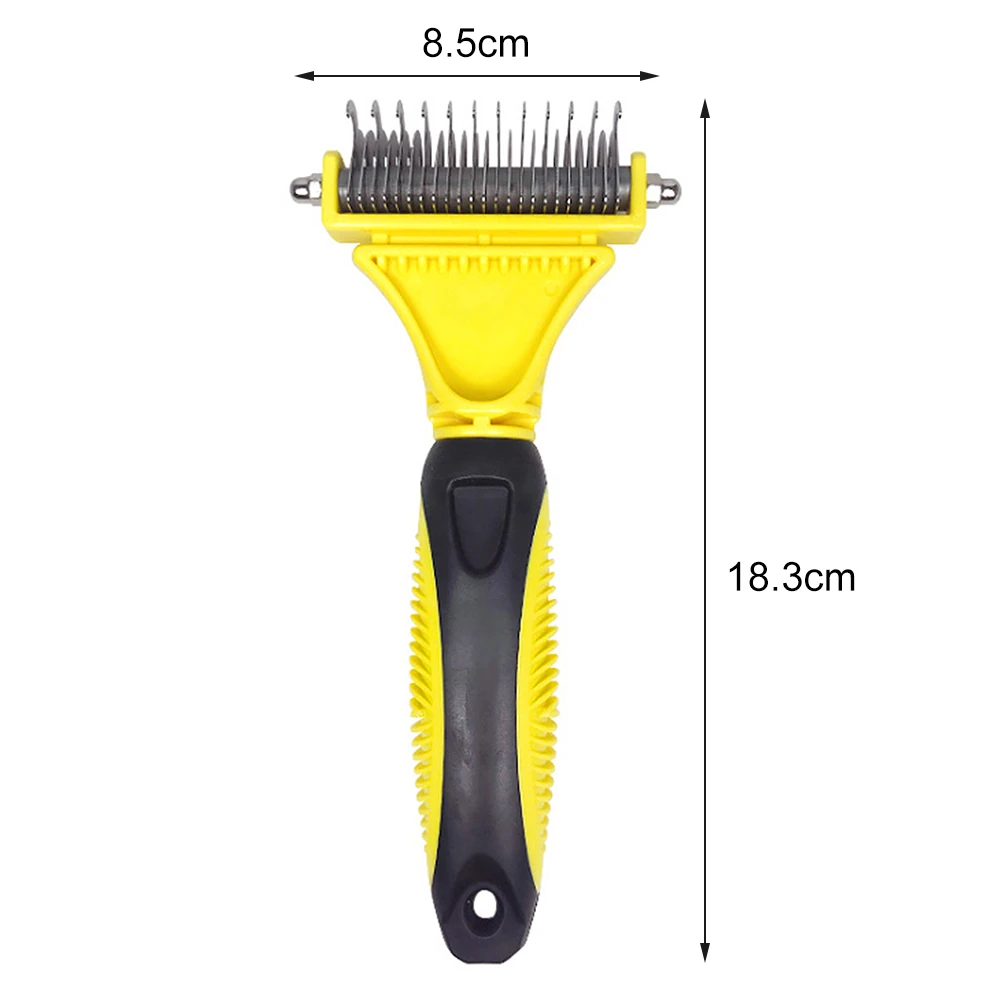 Double-Sided Pet Cat Dog Comb Brush Open Knot Rake Knife Pet Grooming Tools Pet Comb Hair Removal Comb Beauty Brush
Double-Sided Pet Cat Dog Comb Brush Open Knot Rake Knife Pet Grooming Tools Pet Comb Hair Removal Comb Beauty Brush