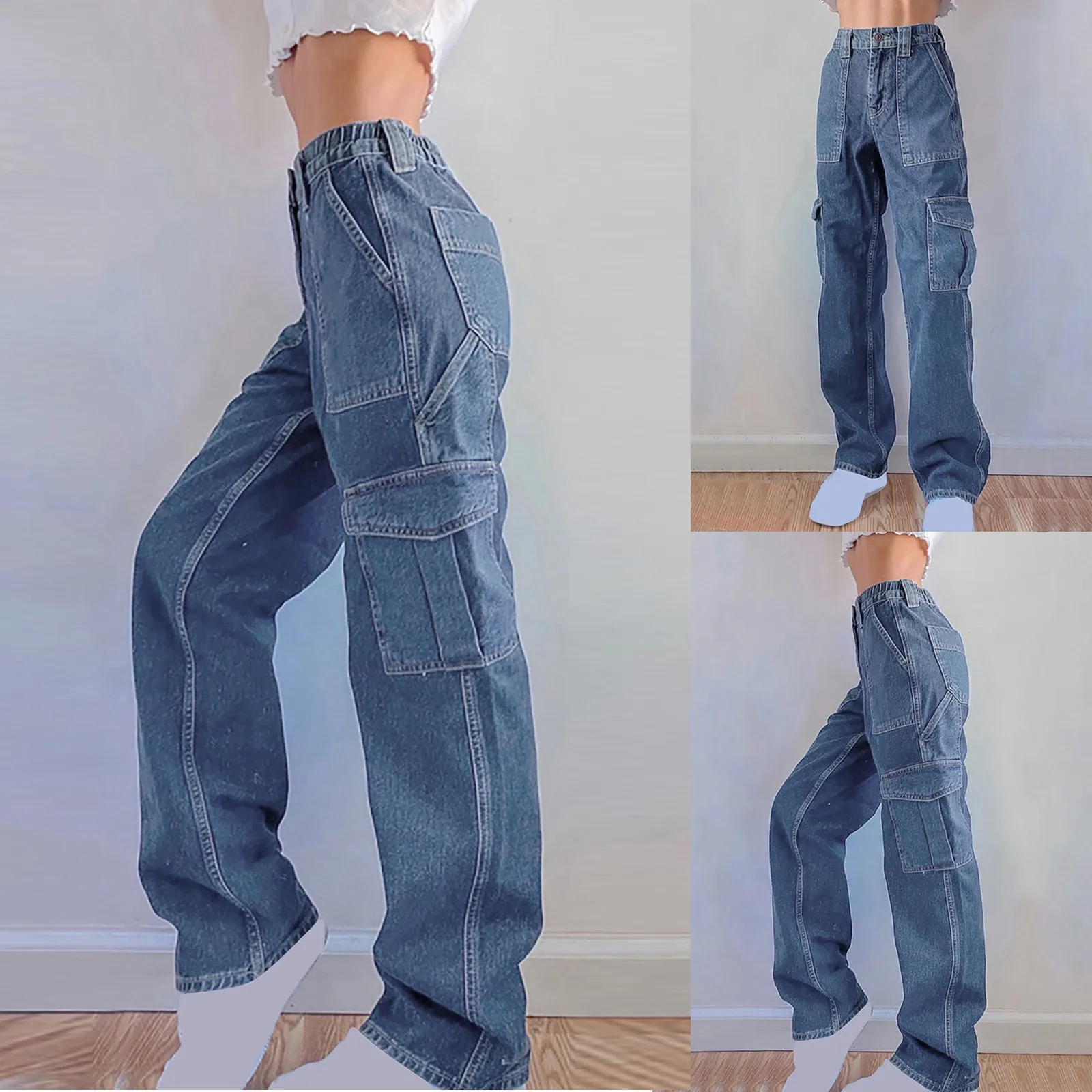 Low Rise Staright Cargo Jeans Wrap Belt Retro Denim Pants Ruched Drawstring Women Denim Trousers Street Aesthetic Jean #T1G
Low Rise Staright Cargo Jeans Wrap Belt Retro Denim Pants Ruched Drawstring Women Denim Trousers Street Aesthetic Jean #T1G