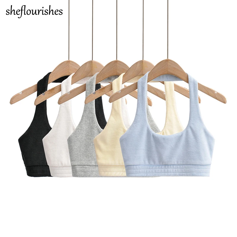 Sexy crop top sleeveless halter top korean summer tank tops fashion backless tops white slim vest basic black tank top blue
Sexy crop top sleeveless halter top korean summer tank tops fashion backless tops white slim vest basic black tank top blue