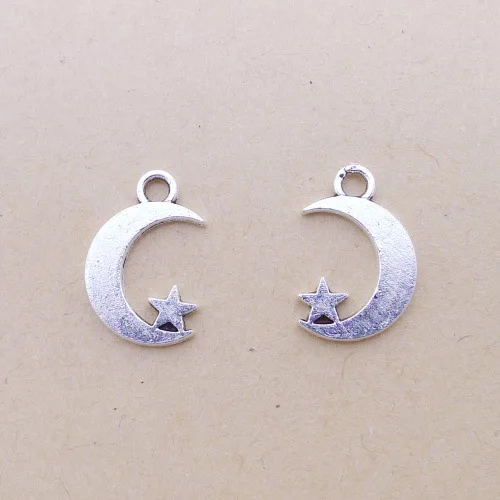 40 Pieces 17x19mm Antique Silver Color Twinkling Moon Star Charms DIY For Jewelry Making
40 Pieces 17x19mm Antique Silver Color Twinkling Moon Star Charms DIY For Jewelry Making