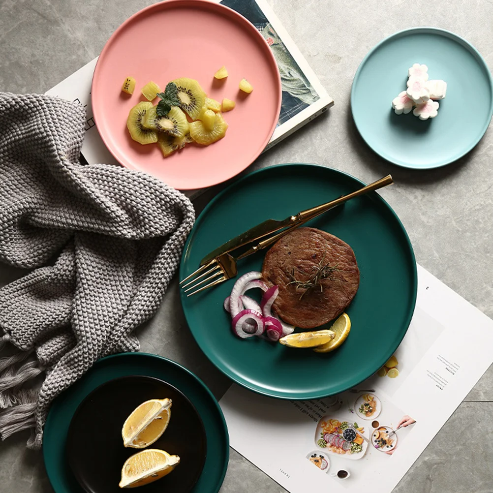 1pc Coloured Ceramic Tableware Western Steak Plate Microwave Oven Available Ceramic Food Plate Round Shape (Dark Green 6 Inches)
1pc Coloured Ceramic Tableware Western Steak Plate Microwave Oven Available Ceramic Food Plate Round Shape (Dark Green 6 Inches)