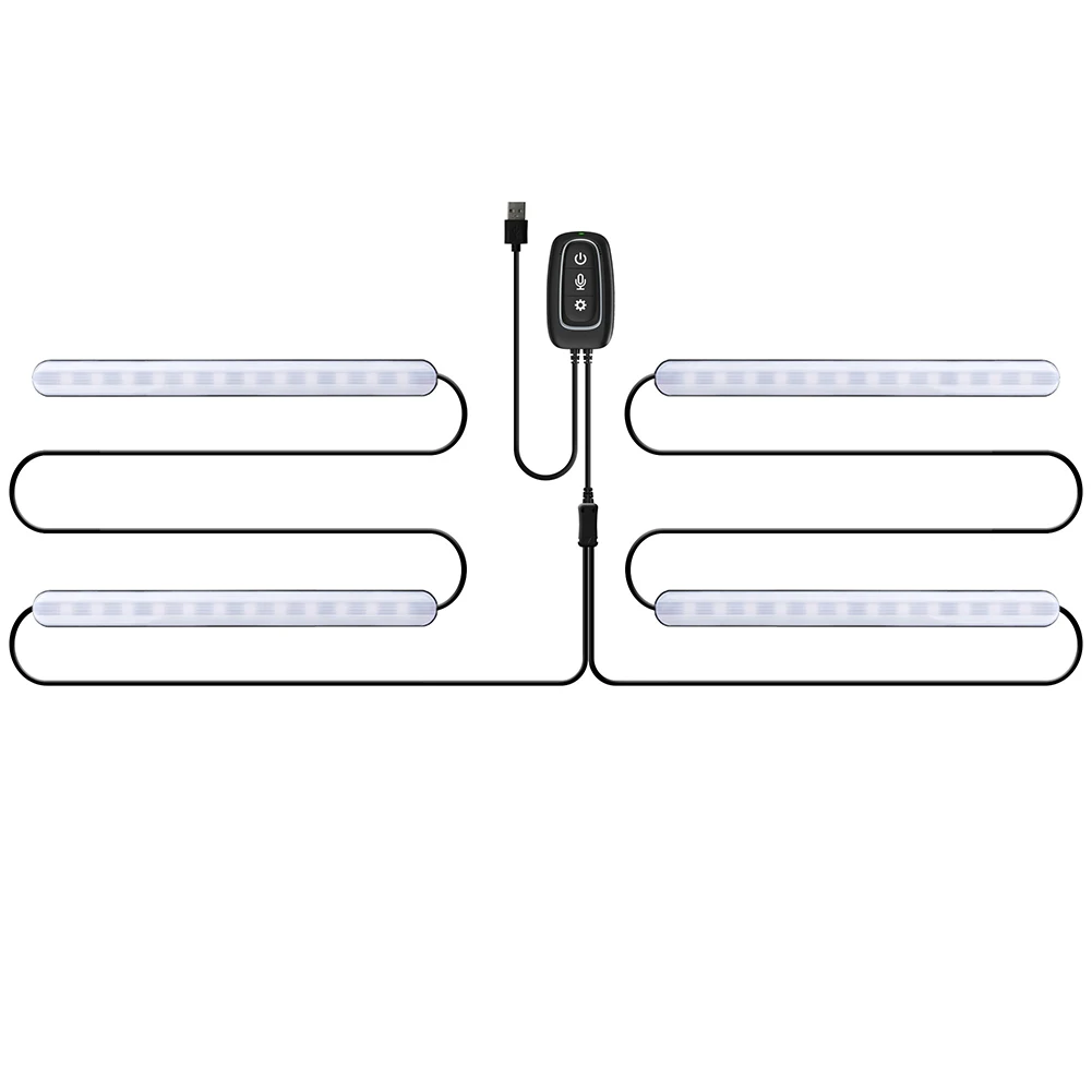 4PCS 48 LED Car Interior Atmosphere Lamp Decorative Neon Light With Music Control+APP+Key Control
4PCS 48 LED Car Interior Atmosphere Lamp Decorative Neon Light With Music Control+APP+Key Control