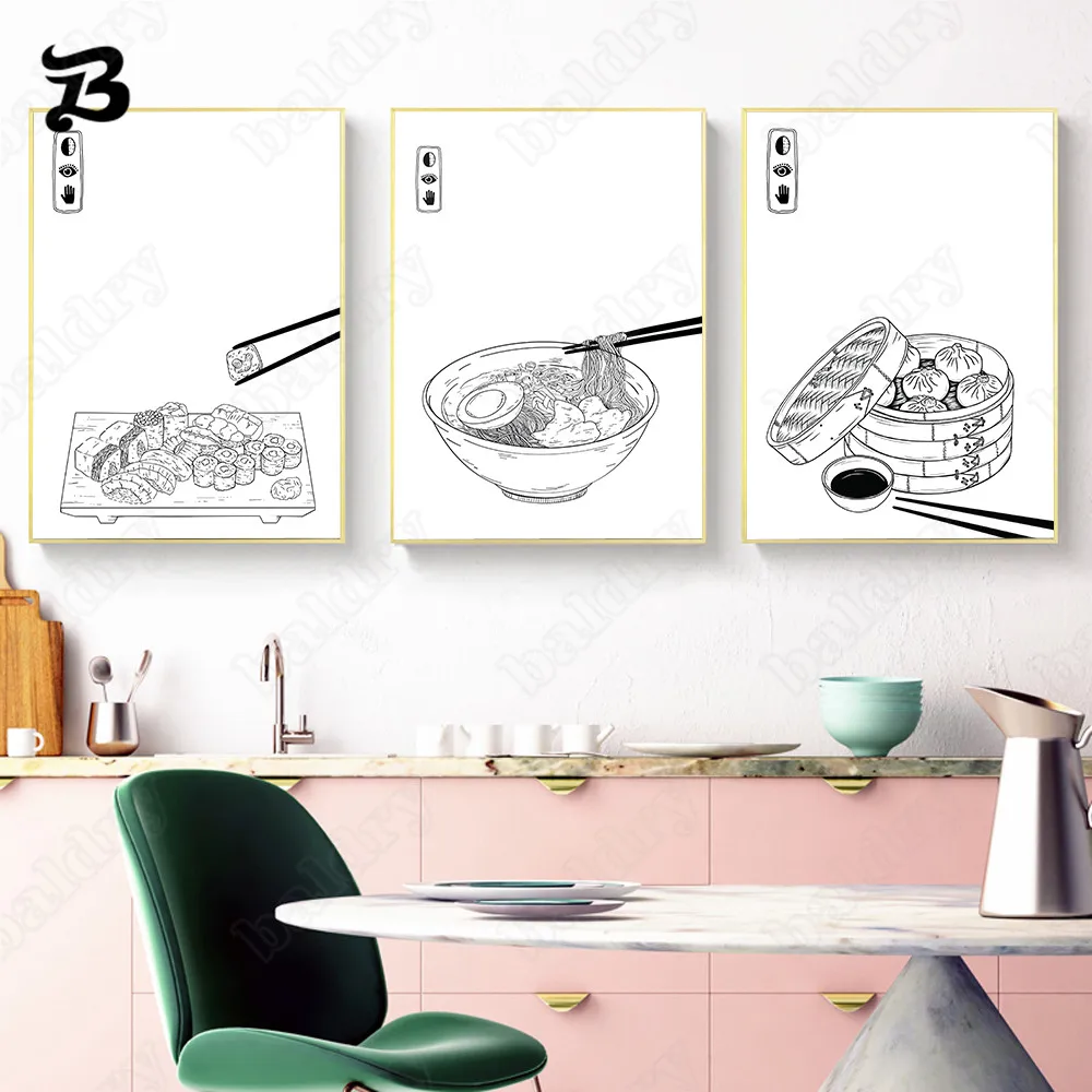 Canvas Painting for Living Room Sushi Noodle Xiao Long Bao Dumpling Delicious Food Wall Art Poster Kitchen Minimalism Wall Decor
Canvas Painting for Living Room Sushi Noodle Xiao Long Bao Dumpling Delicious Food Wall Art Poster Kitchen Minimalism Wall Decor