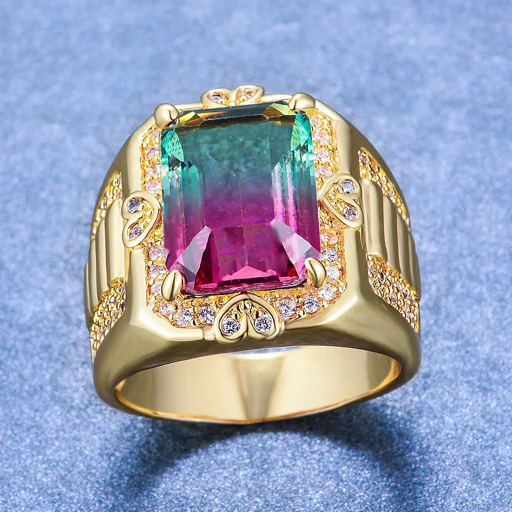 Charm Female Red Green Crystal Ring Luxury Yellow Gold Wedding Rings For Women Big Promise Square Zircon Engagement Ring
Charm Female Red Green Crystal Ring Luxury Yellow Gold Wedding Rings For Women Big Promise Square Zircon Engagement Ring