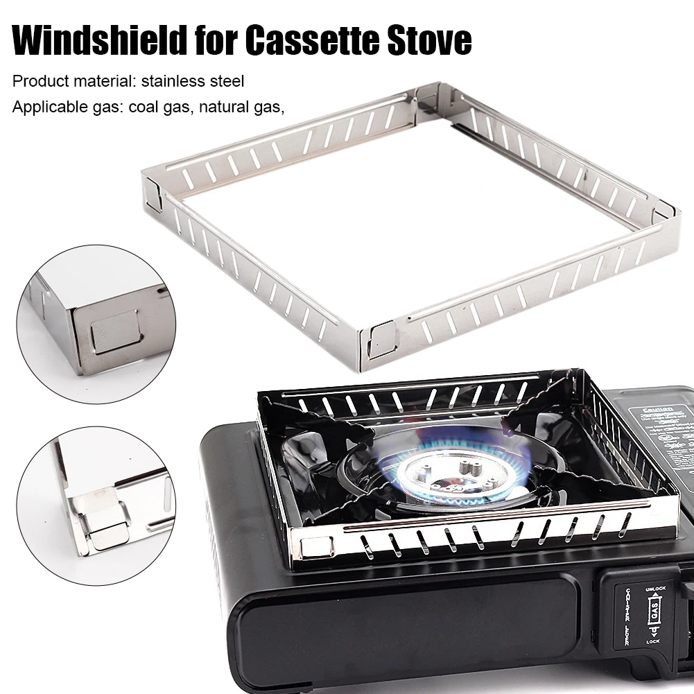 Outdoor Gas Stove Wind Screen Foldable Wind Shield Stainless Steel Burner Screen Cooking BBQ Stove Camping Hiking Accessories
Outdoor Gas Stove Wind Screen Foldable Wind Shield Stainless Steel Burner Screen Cooking BBQ Stove Camping Hiking Accessories