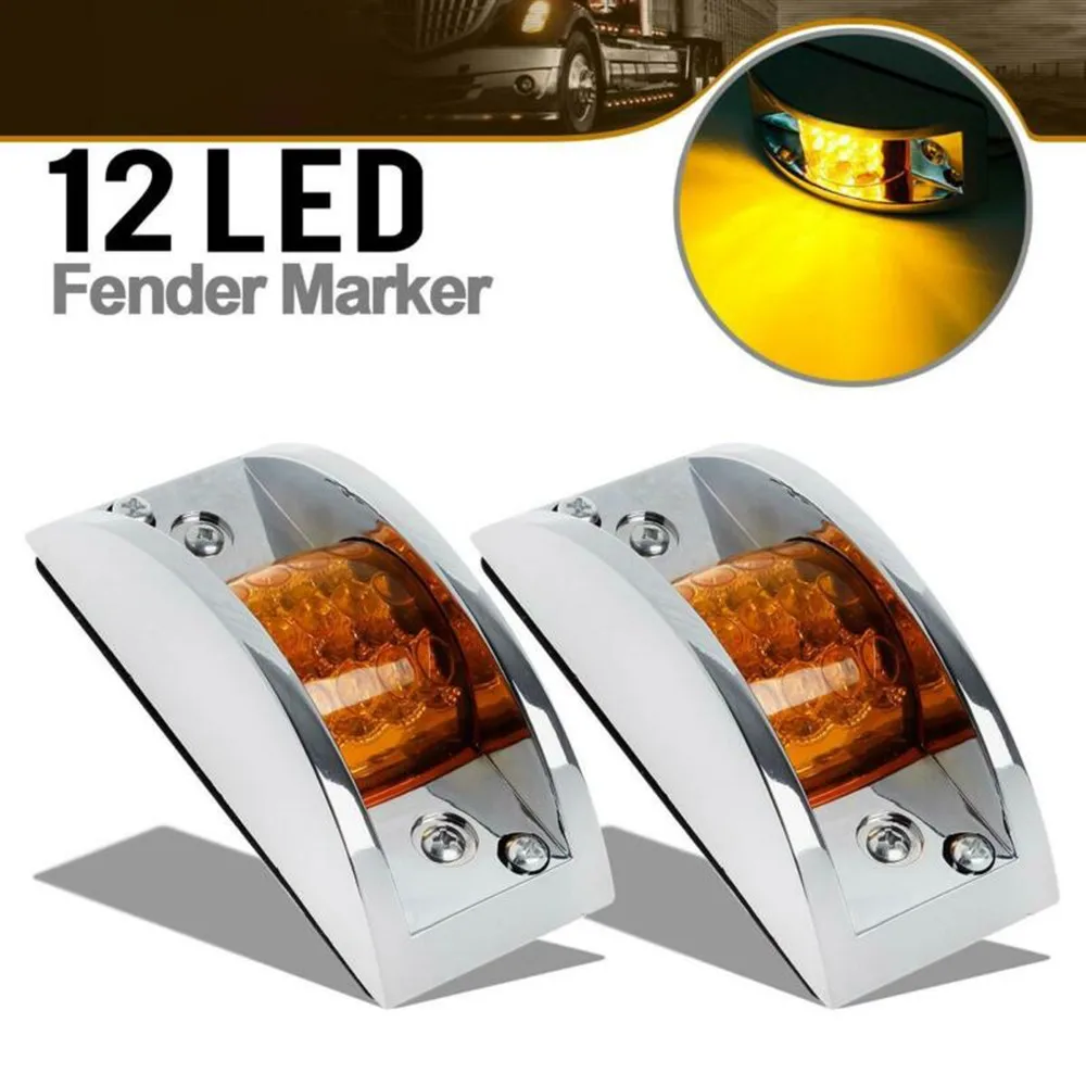 2X 12 LED Amber Side Marker Tail Light For Pickup Truck Lorry Trailer Plastic+Chrome Housing Car Side Marker Lamp
2X 12 LED Amber Side Marker Tail Light For Pickup Truck Lorry Trailer Plastic+Chrome Housing Car Side Marker Lamp