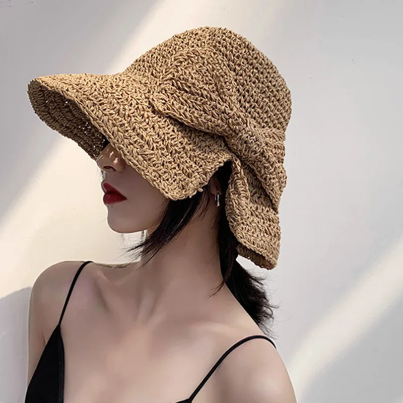 Collapsible Raffia Sun Hat Wide Brim Floppy Summer Hats For Women Beach Panama Bowknot Straw Dome Bucket Cap Femme Shade Hats
Collapsible Raffia Sun Hat Wide Brim Floppy Summer Hats For Women Beach Panama Bowknot Straw Dome Bucket Cap Femme Shade Hats