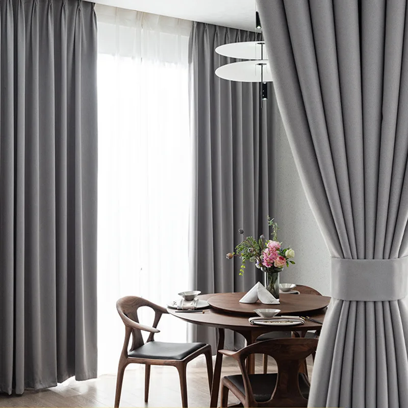 High Shading Thermal Insulated Blackout Curtains for Living Room Bedroom Black Grey Simple Thick Window Curtain Treatment
High Shading Thermal Insulated Blackout Curtains for Living Room Bedroom Black Grey Simple Thick Window Curtain Treatment