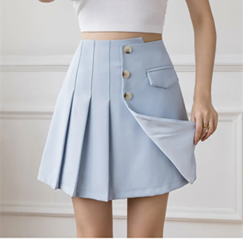 Women's Pleated Skirt Black Skirt School Girl Uniform Solid Button High-Waisted Skirt Casual Summer Women's Clothing Mini Skirt
Women's Pleated Skirt Black Skirt School Girl Uniform Solid Button High-Waisted Skirt Casual Summer Women's Clothing Mini Skirt