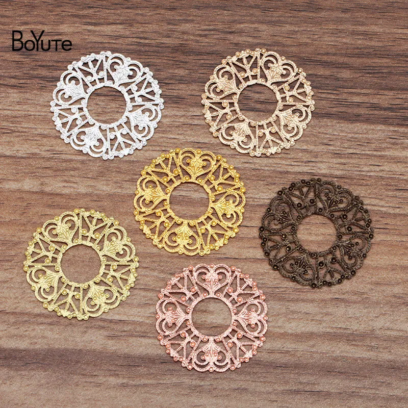 BoYuTe (50 Pieces/Lot) 32MM Round Metal Brass Flower Filigree Findings Diy Hand Made Jewelry Materials Wholesale
BoYuTe (50 Pieces/Lot) 32MM Round Metal Brass Flower Filigree Findings Diy Hand Made Jewelry Materials Wholesale
