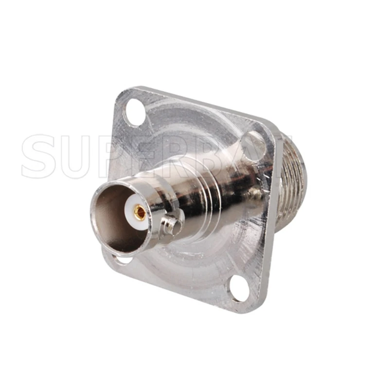 

Superbat N Female to BNC Jack 4 hole Mount Flange RF Coaxial Adapter Connector