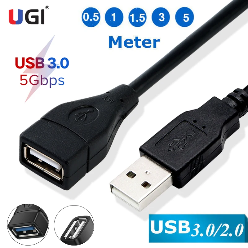 Фото Удлинительный USB-кабель UGI кабель USB 3 0 2 для смарт-ТВ PS4 мобильных телефонов