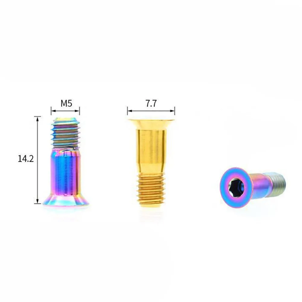 2pcs Titanium Rear Derailleur Bolts Tension Guide Wheel Screw M5 x 14.2 Flat Head For Fixing The Rear Dial Guide Wheel Cycling
2pcs Titanium Rear Derailleur Bolts Tension Guide Wheel Screw M5 x 14.2 Flat Head For Fixing The Rear Dial Guide Wheel Cycling