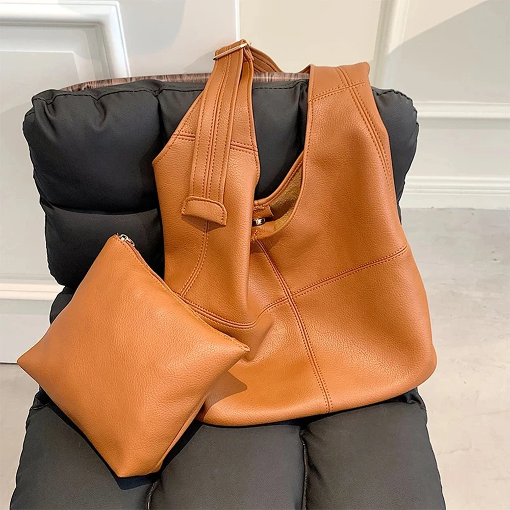 Luxury Soft Tote Large Capacity Women Shoulder Bag High Quality Handbag and Purse 2021 Lady Designer Big Shopper Bags for Women
Luxury Soft Tote Large Capacity Women Shoulder Bag High Quality Handbag and Purse 2021 Lady Designer Big Shopper Bags for Women
