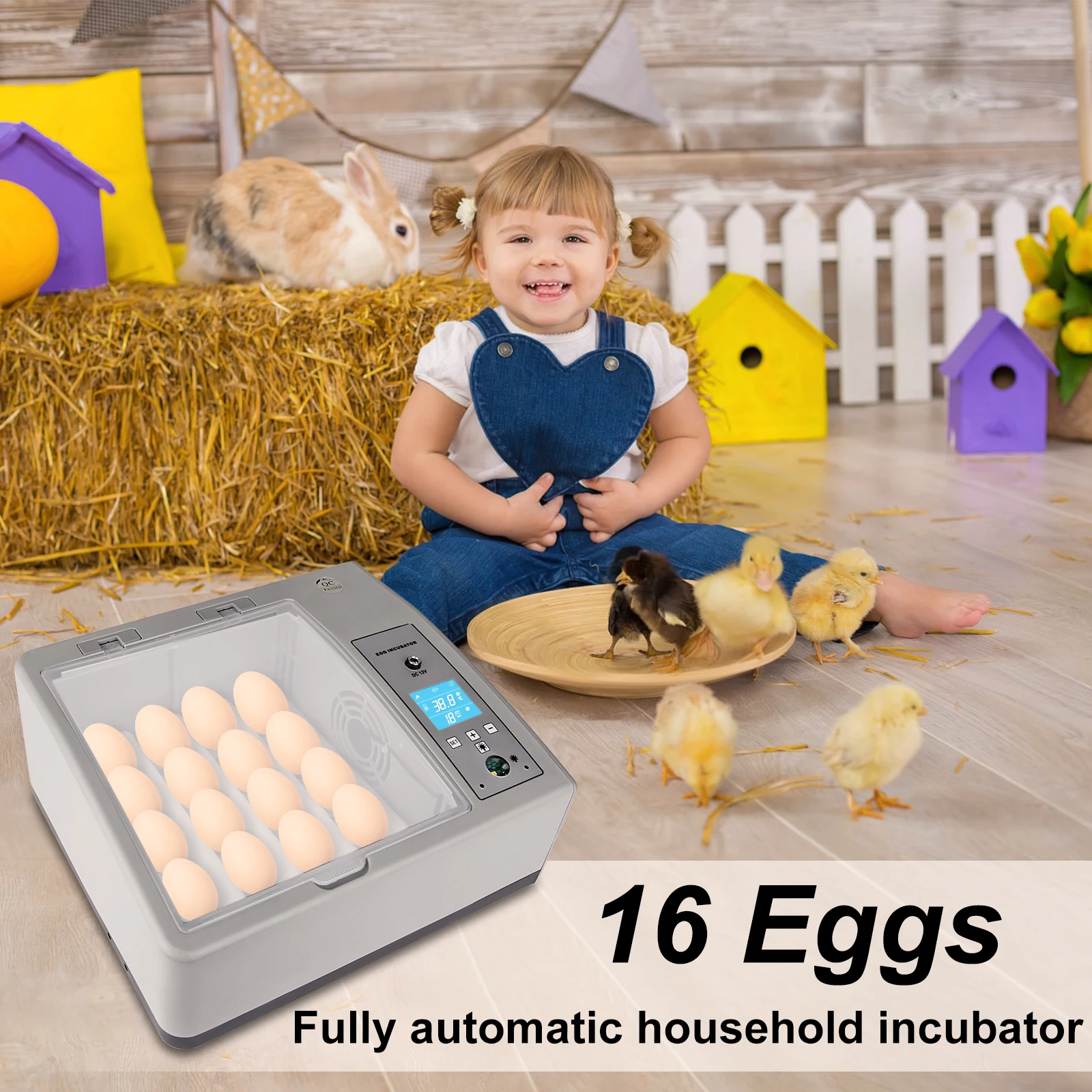 New Chicken Incubator 16 Eggs Automatic Home Incubator Quail Pigeon Incubator
New Chicken Incubator 16 Eggs Automatic Home Incubator Quail Pigeon Incubator