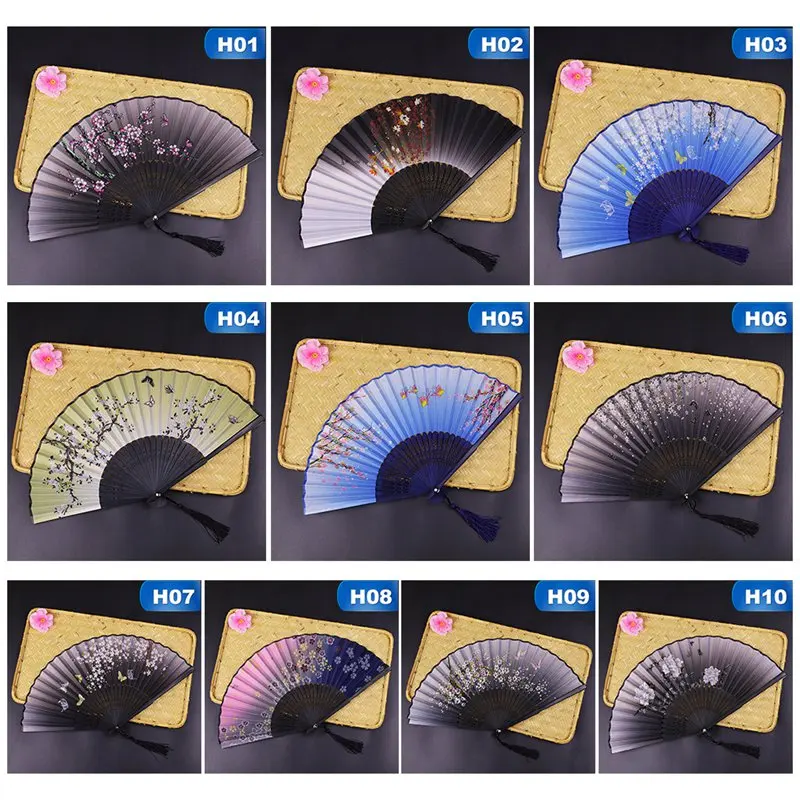 Japnese Style Summer Vintage Bamboo Folding Hand Held Cherry blossoms Fan Chinese Dance Party Pocket Gifts Wedding Colorful Fan 
Japnese Style Summer Vintage Bamboo Folding Hand Held Cherry blossoms Fan Chinese Dance Party Pocket Gifts Wedding Colorful Fan