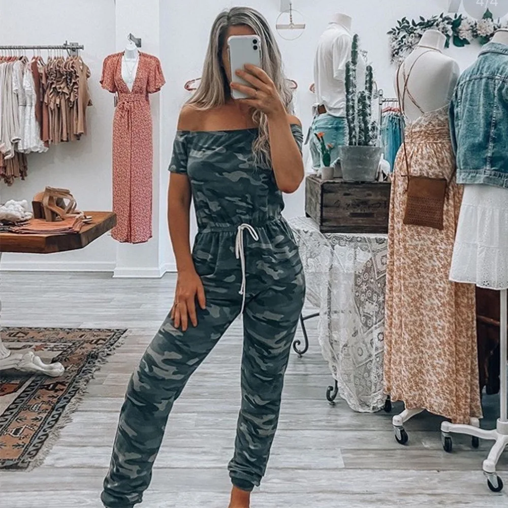 FNOCE Cross-border Foreign Trade Women's new Style Camouflage One-word Collar Strapless Fashion Casual Jumpsuit Summer
FNOCE Cross-border Foreign Trade Women's new Style Camouflage One-word Collar Strapless Fashion Casual Jumpsuit Summer