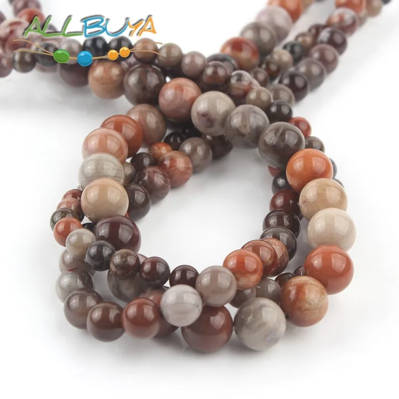 4 6 8 10 12mm Natural Round Multicolor Loose Minerals Stone Beads for Jewelry Making DIY Bracelret Accessories 6mm Perles | Украшения и