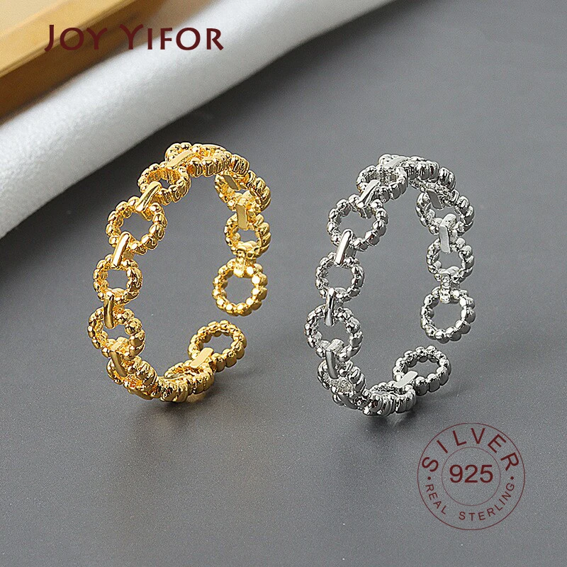 New Fashion 925 Sterling Silver Rings for Women Couples Minimalist Geometric Round Bead Glossy Ring Party Jewelry Gifts 
New Fashion 925 Sterling Silver Rings for Women Couples Minimalist Geometric Round Bead Glossy Ring Party Jewelry Gifts