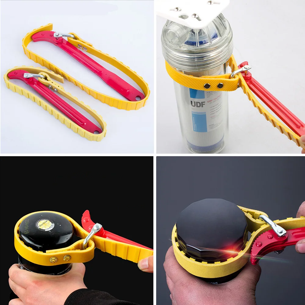 Adjustable Metric Belt Wrench Spanner Oil Filter Removel Tools with Non-slip Rubber Strap and High Carbon Steel Handle
Adjustable Metric Belt Wrench Spanner Oil Filter Removel Tools with Non-slip Rubber Strap and High Carbon Steel Handle