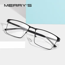 MERRYS Дизайнерские мужские очки из титанового сплава оправа в