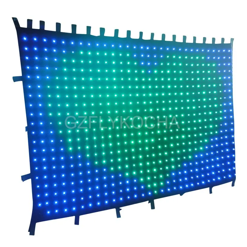 Free shipping P100 2X3M Full color led video wall curtain | Лампы и освещение