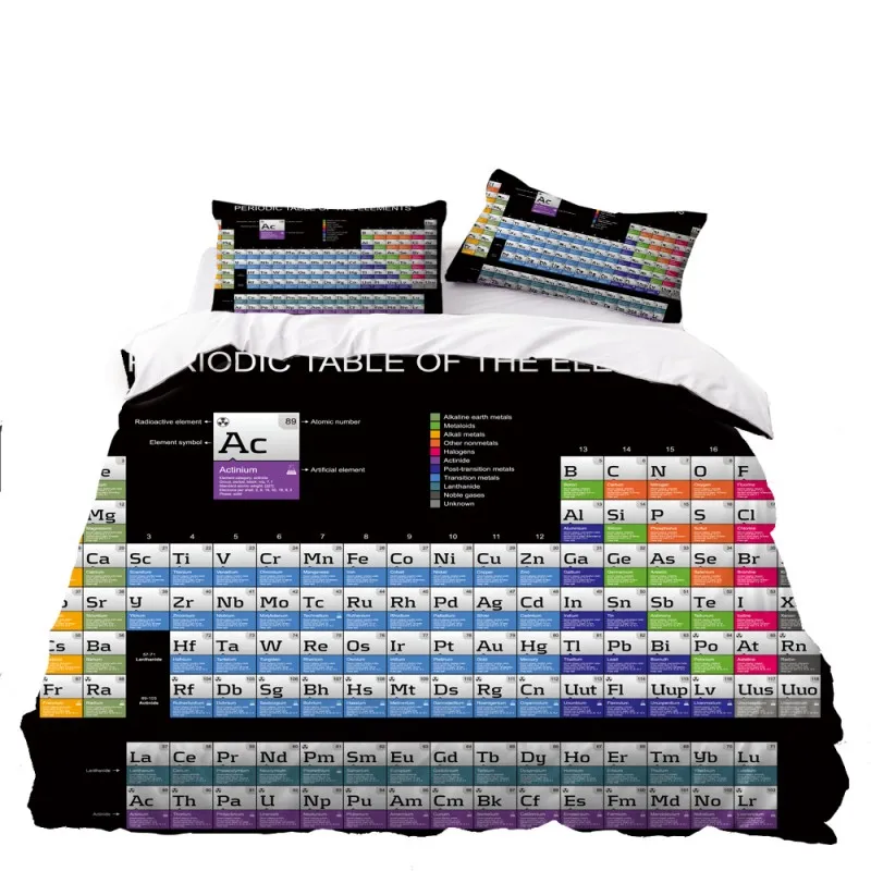 Scientific Periodic Table Of Elements Quilt Cover Set 3d Printed Duvet Cover Set Pillowcases Single Double Queen King Size
Scientific Periodic Table Of Elements Quilt Cover Set 3d Printed Duvet Cover Set Pillowcases Single Double Queen King Size