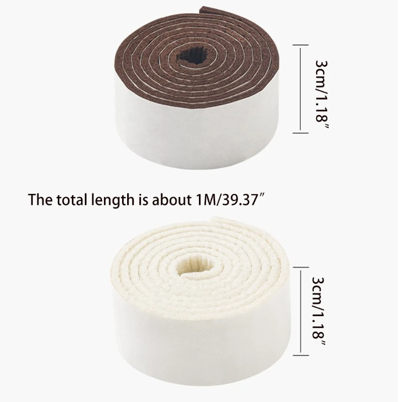 K1KA 1m Felt Chair Leg Protectors Furniture Leg Sofa Table Chair Feet Furniture Fittings Felt Anti-slip Mat DIY Adhesive
K1KA 1m Felt Chair Leg Protectors Furniture Leg Sofa Table Chair Feet Furniture Fittings Felt Anti-slip Mat DIY Adhesive
