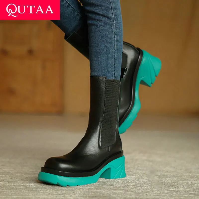 QUTAA 2022 Women Mid Calf Boots Fashion Round Toe Slip On Autumn Mixed Color Square High Heel Ladies Motorcycle Boots Size 34-39
QUTAA 2022 Women Mid Calf Boots Fashion Round Toe Slip On Autumn Mixed Color Square High Heel Ladies Motorcycle Boots Size 34-39