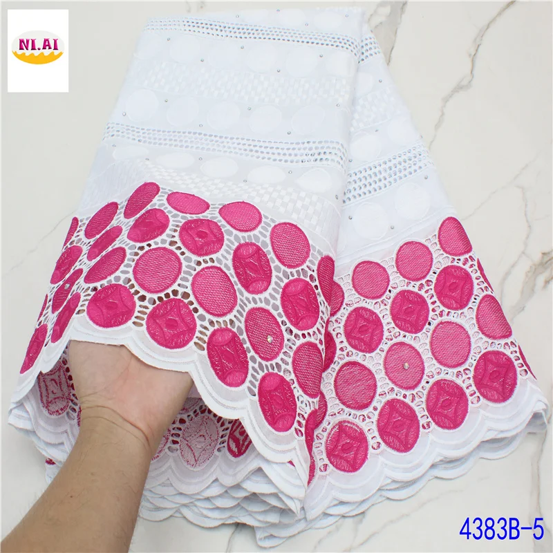 African Dry Lace Fabrics High Quality Cotton Lace Fabric With Stones For Nigerian Wedding Dress 5yards NA4383B-3
African Dry Lace Fabrics High Quality Cotton Lace Fabric With Stones For Nigerian Wedding Dress 5yards NA4383B-3