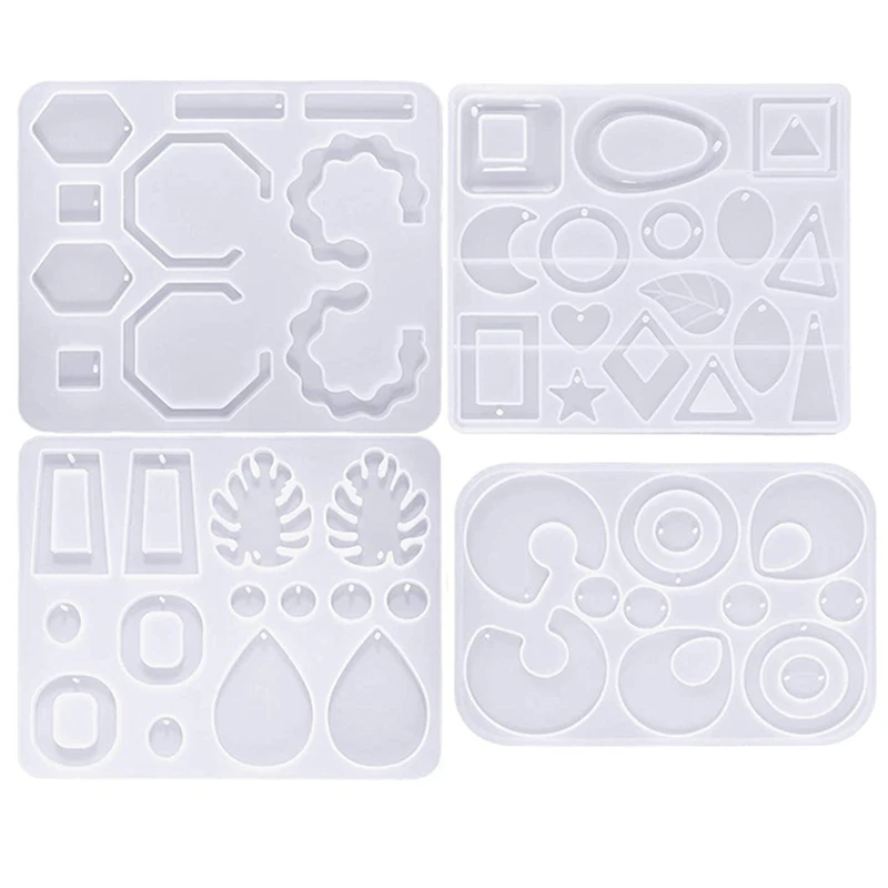 4 Pcs Earring Resin Molds Jewelry Casting Molds Epoxy Resin Molds DIY Craft Mould For Earrings, Resin Jewelry, Pendant
4 Pcs Earring Resin Molds Jewelry Casting Molds Epoxy Resin Molds DIY Craft Mould For Earrings, Resin Jewelry, Pendant