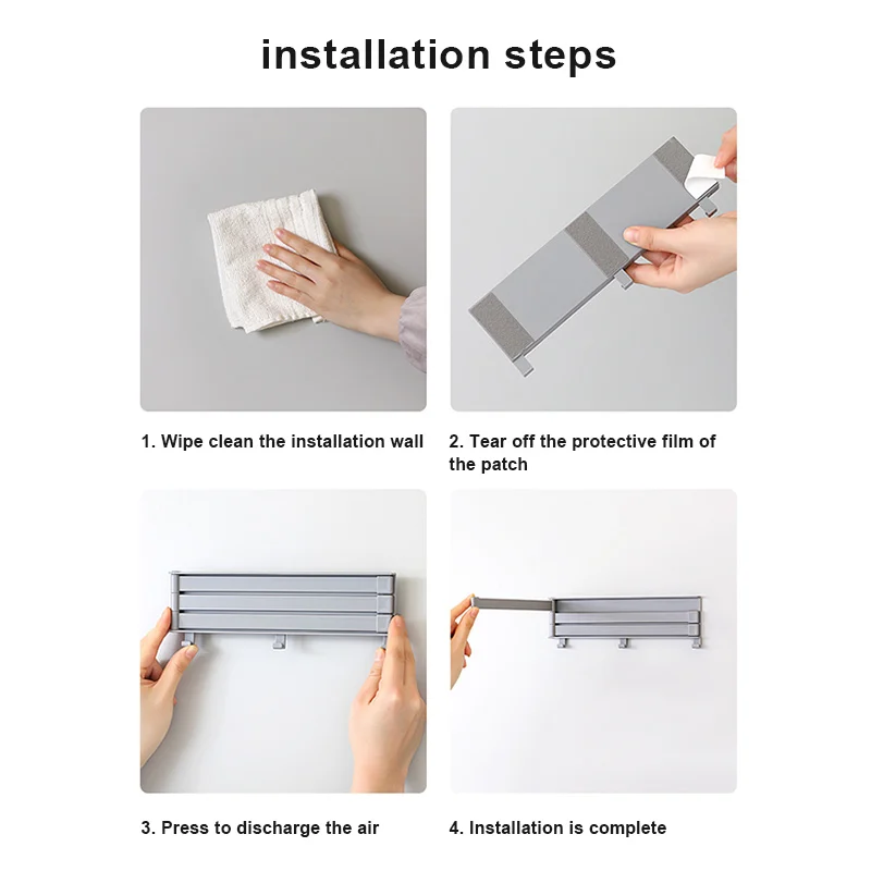 1 Pcs Storage Rack Holder Towel Shelf Wall Hanging Roll Paper Durable For Bathroom Kitchen Hogard 
1 Pcs Storage Rack Holder Towel Shelf Wall Hanging Roll Paper Durable For Bathroom Kitchen Hogard