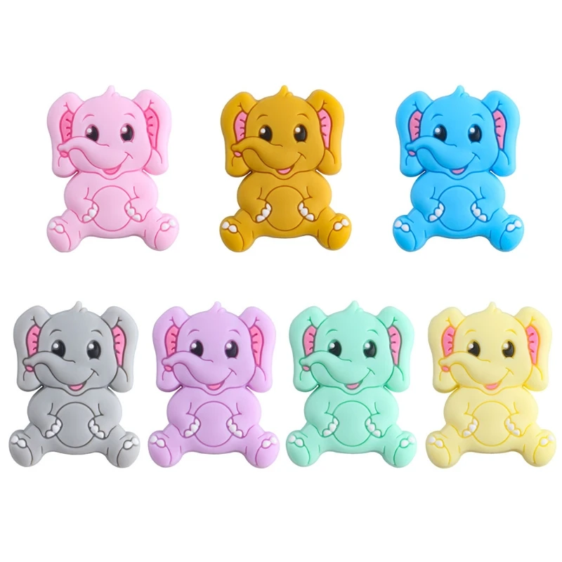 5 Pcs/Pack Baby Infant Cartoon Elephant Shape Teether Silicone Beads Molar Toys 54DF 
5 Pcs/Pack Baby Infant Cartoon Elephant Shape Teether Silicone Beads Molar Toys 54DF