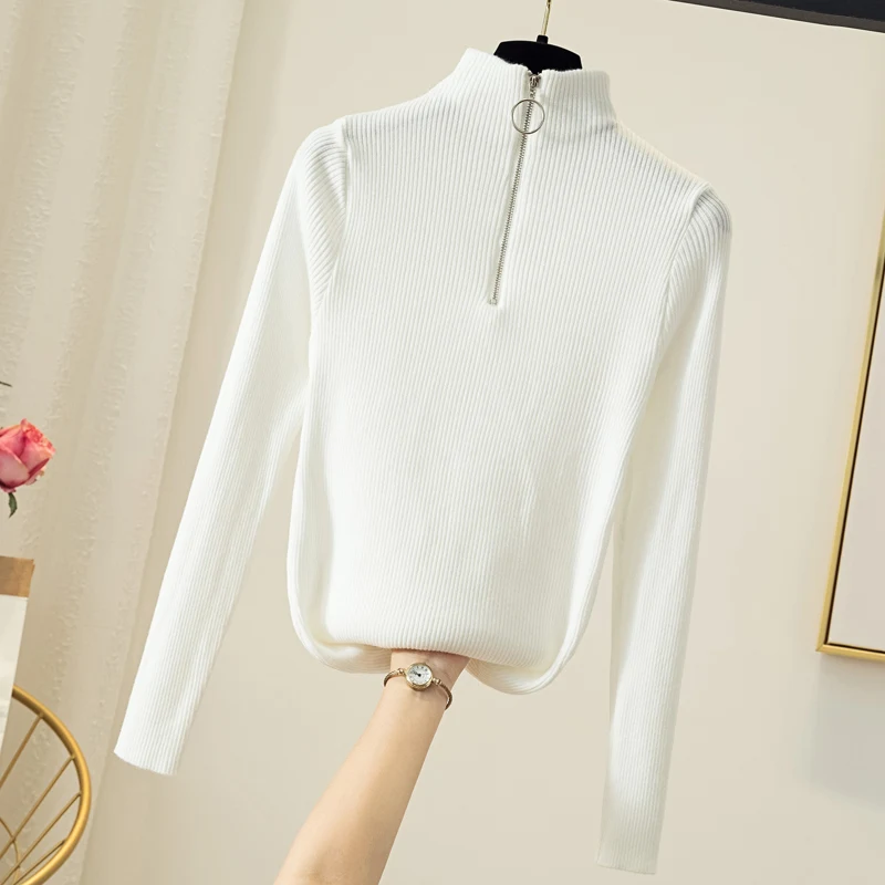 VISNXGI Black Sweater Woman Autumn Winter Thick Sweater Women Knitted Ribbed Pullover Long Sleeve Zipper Turtleneck Warm Clothes
VISNXGI Black Sweater Woman Autumn Winter Thick Sweater Women Knitted Ribbed Pullover Long Sleeve Zipper Turtleneck Warm Clothes