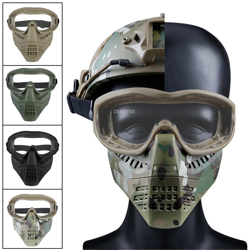Military Airsoft Mask Full Face Tactical Paintball Goggles Mask Impact Resistacce Army Shooting Hunting Wargame Face Masks
Military Airsoft Mask Full Face Tactical Paintball Goggles Mask Impact Resistacce Army Shooting Hunting Wargame Face Masks