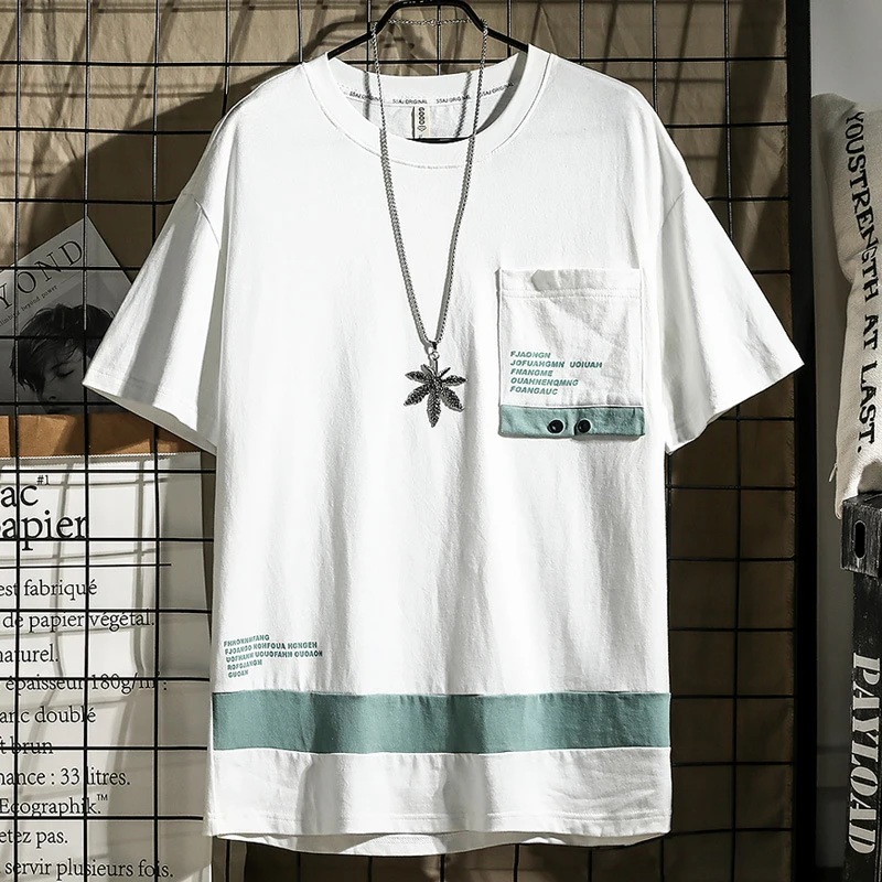 Summer new European and American men's short-sleeved T-shirt casual high quality cotton round collar pocket jacket men's T-shirt
Summer new European and American men's short-sleeved T-shirt casual high quality cotton round collar pocket jacket men's T-shirt