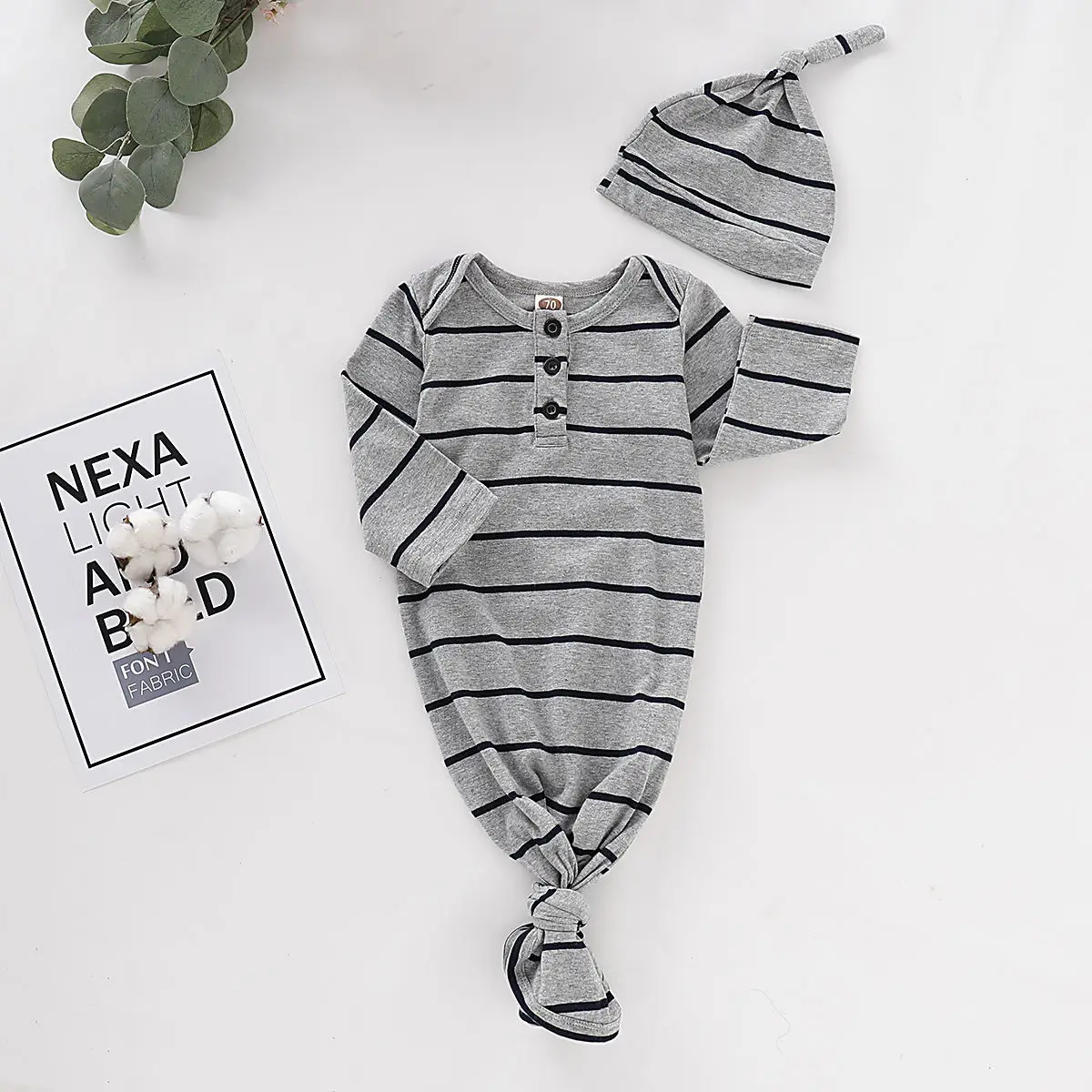 YUXIC Newborn Baby Sleeping Bag Striped Long Sleeve Infant Baby Blanket Swaddle Wrap with Headbands Hat Set Bedding Clothes
YUXIC Newborn Baby Sleeping Bag Striped Long Sleeve Infant Baby Blanket Swaddle Wrap with Headbands Hat Set Bedding Clothes