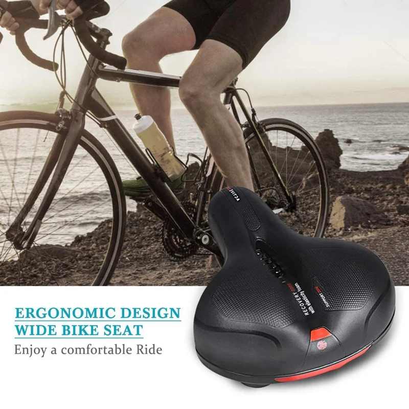 Dropship-Comfortable Bike Seat for Men and Women, Memory Foam Bicycle Seat Cushion for Outdoor Bikes with Reflective Strip 
Dropship-Comfortable Bike Seat for Men and Women, Memory Foam Bicycle Seat Cushion for Outdoor Bikes with Reflective Strip