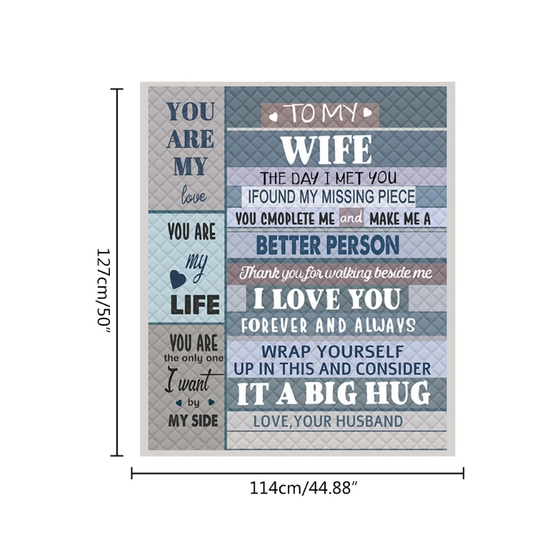 Fleece Blanket Husband To My Wife You Are My love My Life The Only Message Letter Printed Blankets
Fleece Blanket Husband To My Wife You Are My love My Life The Only Message Letter Printed Blankets