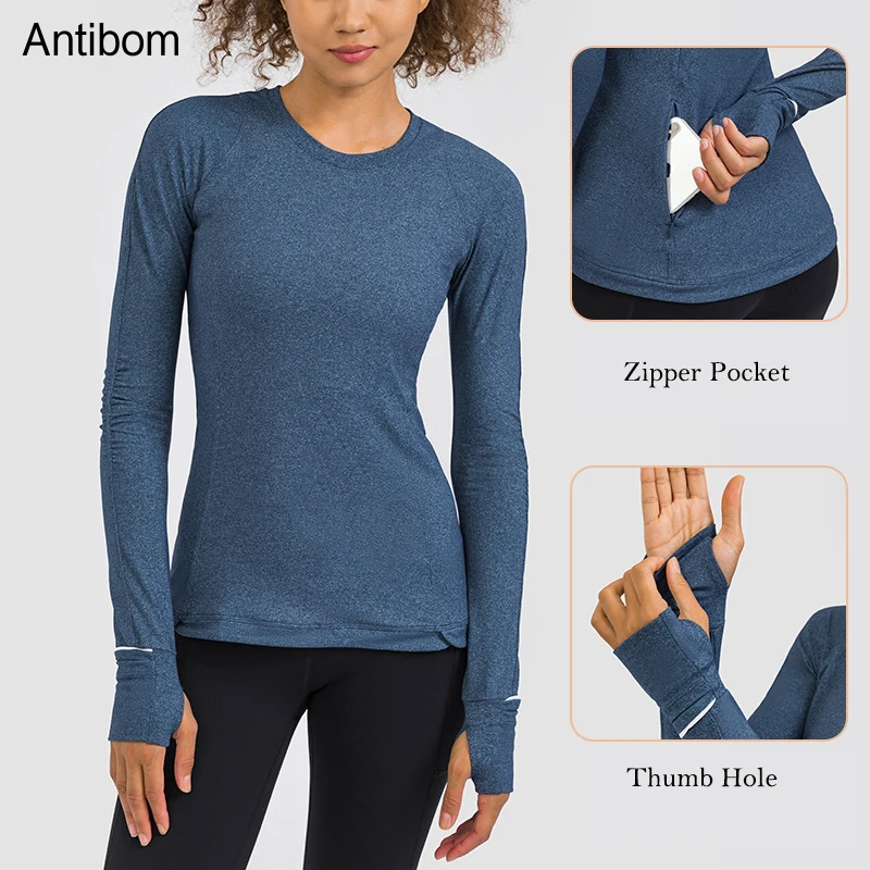 Antibom Women T-Shirts Long Sleeve Slim Gym Clothing Thumb Hole Fitness Slim Sports Top Zipper Pocket Quick Dry Jog Yoga Shirts
Antibom Women T-Shirts Long Sleeve Slim Gym Clothing Thumb Hole Fitness Slim Sports Top Zipper Pocket Quick Dry Jog Yoga Shirts