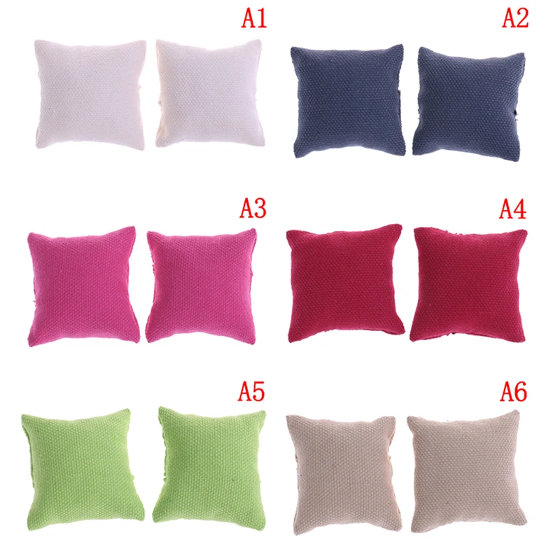 2Pcs Solid Color Pillow Cushions For Sofa Couch Bed 1/12 Dollhouse Miniature Furniture Toys For Dollhouse Decals
2Pcs Solid Color Pillow Cushions For Sofa Couch Bed 1/12 Dollhouse Miniature Furniture Toys For Dollhouse Decals