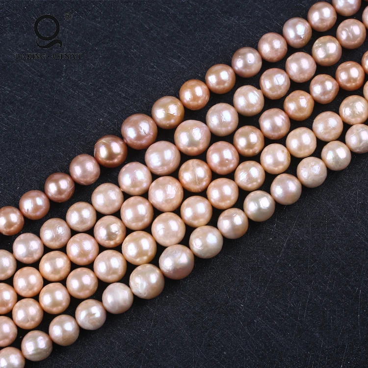 

Wholesale Real Natural AA 12-16mm Near Round Edison Freshwater Pearl Baroque Pearl loose Strand