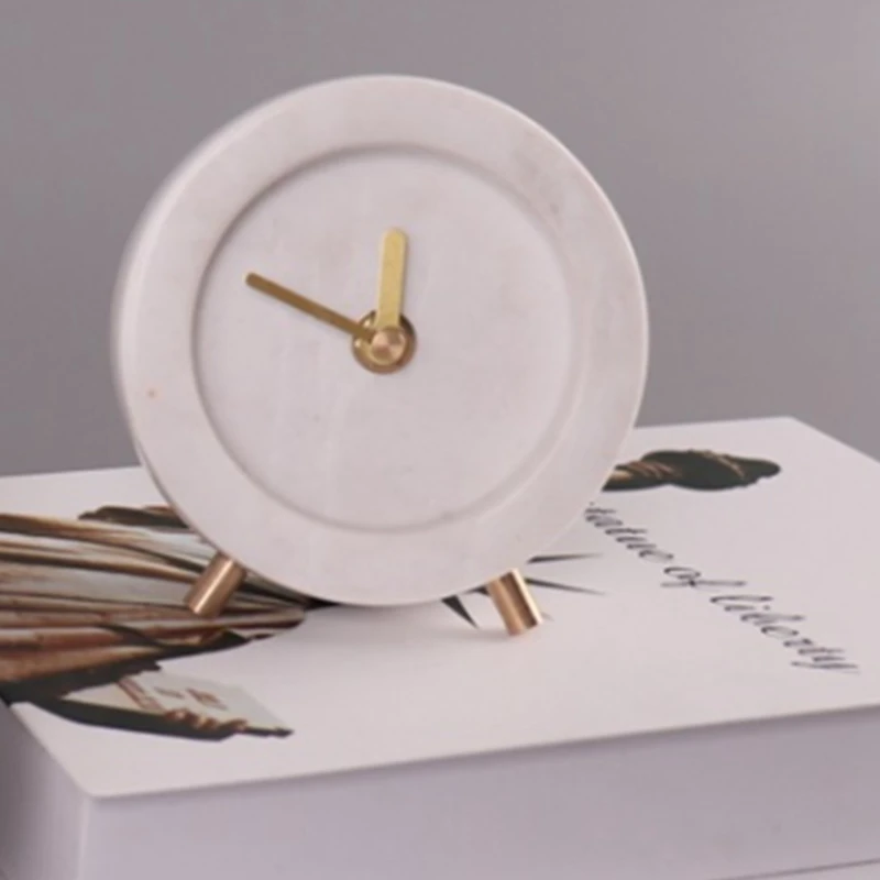 Marble Clock Simple Modern Design White Marble Small Clock Artistic Personality Home Decoration
Marble Clock Simple Modern Design White Marble Small Clock Artistic Personality Home Decoration