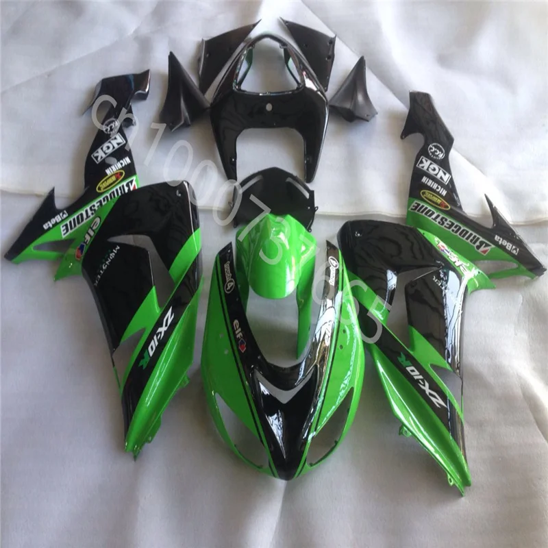 Green black Injection ABS Fairing Bodywork for Kawasaki Ninja ZX10R 06-07 ZX10R 2006-2007 Motorcycle Fairing
Green black Injection ABS Fairing Bodywork for Kawasaki Ninja ZX10R 06-07 ZX10R 2006-2007 Motorcycle Fairing