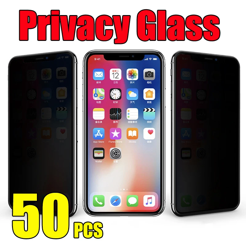 Антишпионская Антибликовая защитная пленка закаленное стекло 9H для iPhone 14 Pro Max 13