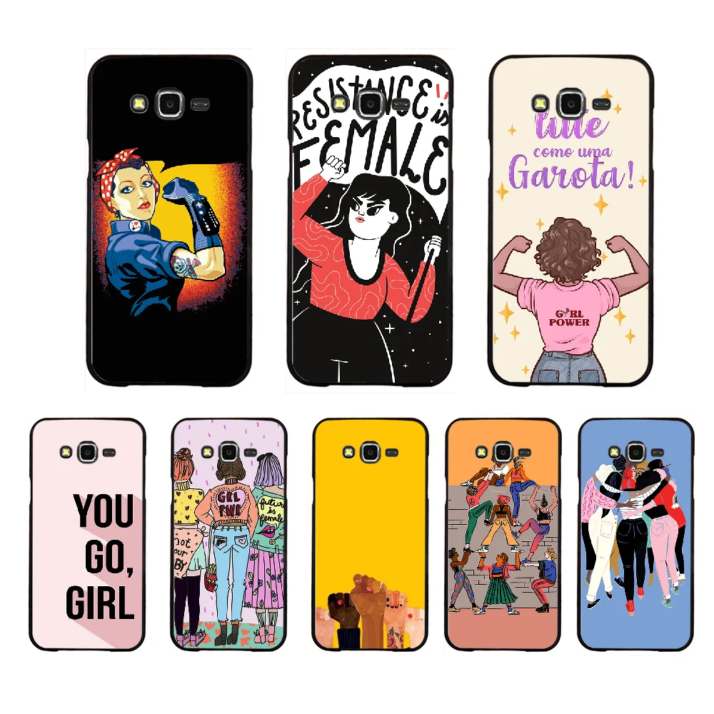 NBDRUICAI эстетика Минимальная девушка мощность Feminist Телефон чехол для Samsung Galaxy J7 J8 J3